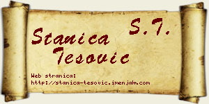 Stanica Tešović vizit kartica